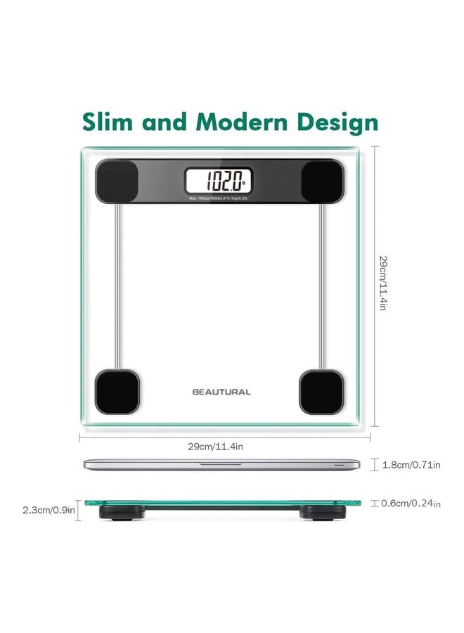 4 Precision Sensors Modern Digital Weighing Scale clear 11inch
