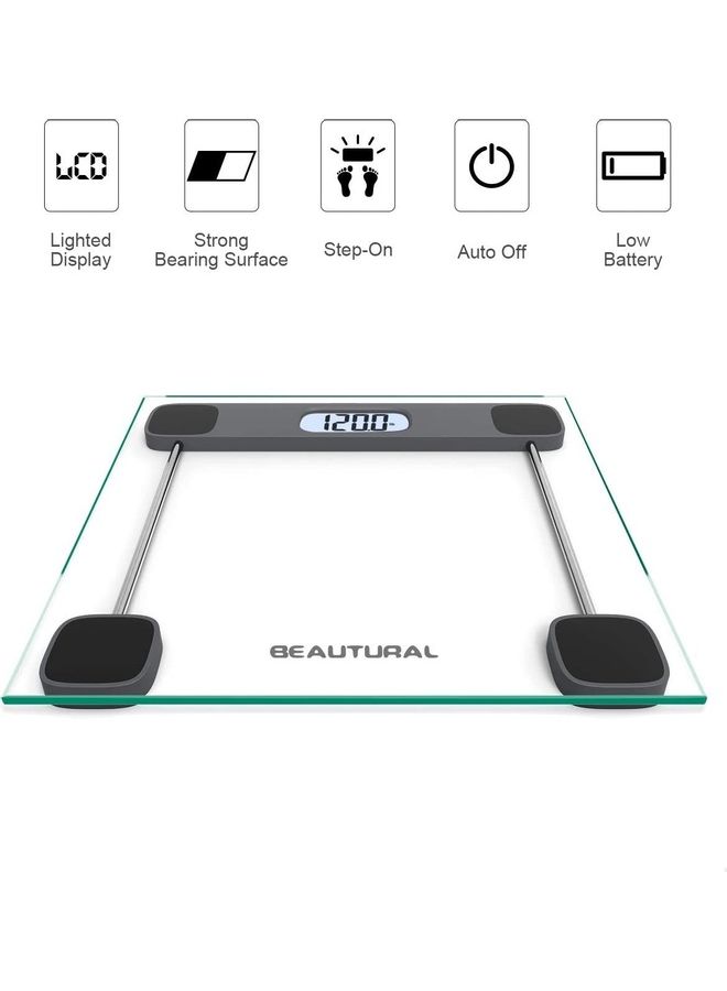 4 Precision Sensors Modern Digital Weighing Scale clear 11inch