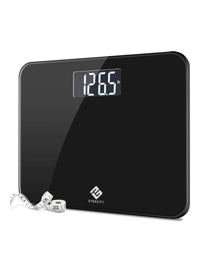 Digital Weighing Scale Black 15.7x13.7x2.4inch