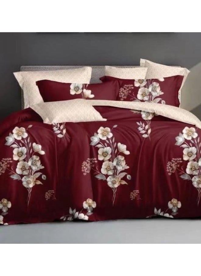 Bed Sheets - 6 Pc Queen Size Duvet Cover Set - 400 Thread Count Brushed Microfiber Sheets - 12 Inches Deep Pocket Bedding Sheets - Fitted Bed Sheet - Queen Size Duvet Cover & 4 Pillow Cases