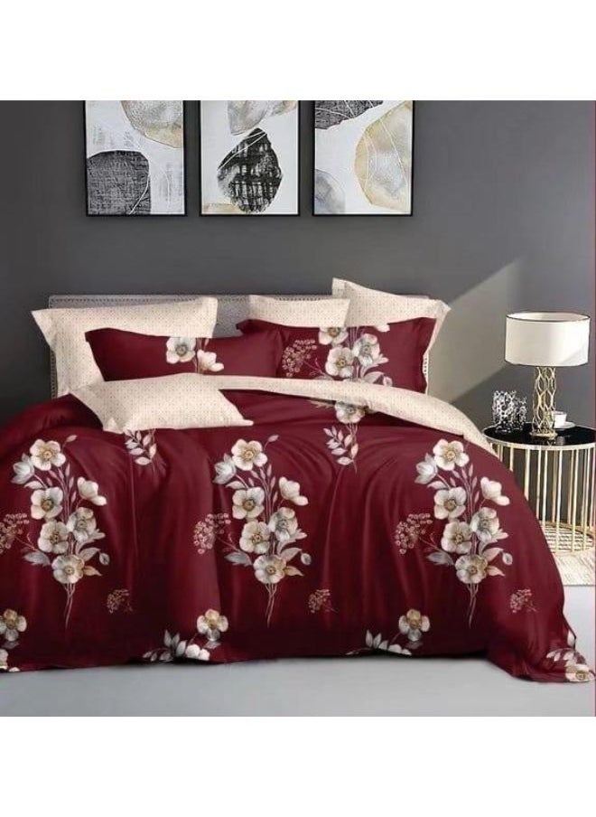 Bed Sheets - 6 Pc Queen Size Duvet Cover Set - 400 Thread Count Brushed Microfiber Sheets - 12 Inches Deep Pocket Bedding Sheets - Fitted Bed Sheet - Queen Size Duvet Cover & 4 Pillow Cases