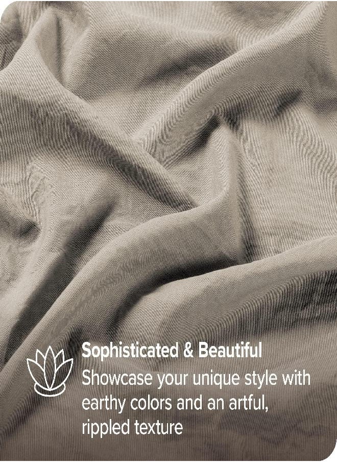 Bare Home Sandwashed Duvet Cover - Twin/Twin XL - Premium 1800 Ultra-Soft Brushed Microfiber - Easy Care (Twin/Twin XL, Sandwashed Fog)