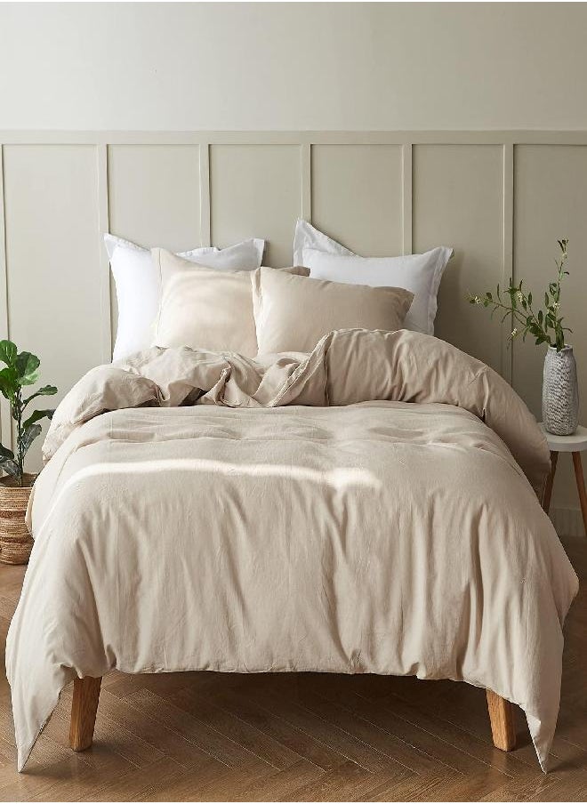 Simple&Opulence French Linen Duvet Cover Set - Twin Size(68