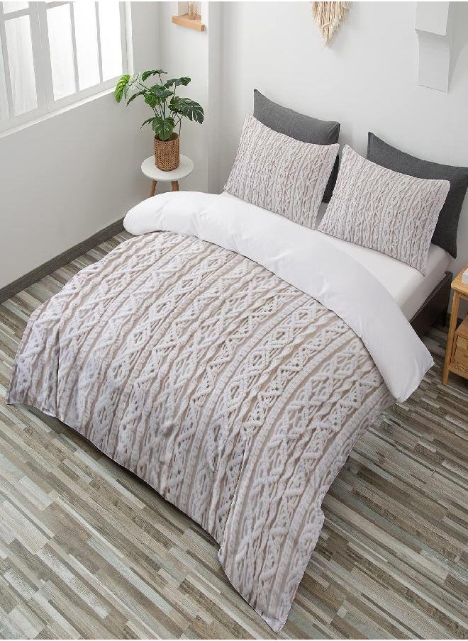 JELLYMONI 100% Washed Cotton Duvet Cover Set Twin Size, Luxury Soft Bedding Set with Button Closure. Solid Color Pattern Duvet Cover(No Comforter) (Khaki, Twin, 2Pcs)
