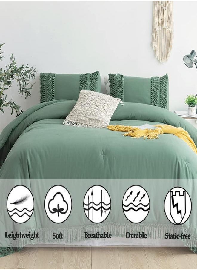 Bare Home Duvet Cover Queen Size - Premium 1800 Super Soft Duvet Covers Collection - Lightweight, Duvet Cover - Soft Textured Bedding Duvet Cover (Queen, Modern Plaid - Stone/White)