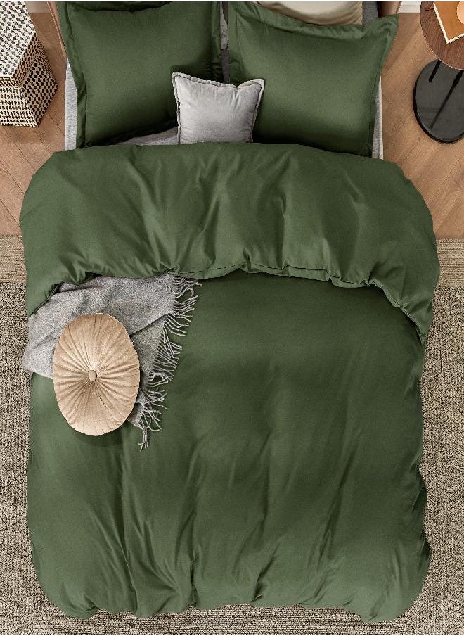 Bedsure Twin/Twin XL Duvet Cover Dorm Bedding - Soft Brushed Microfiber Duvet Cover Twin, 2 pcs, Includes 1 Olive Green Duvet Cover (68