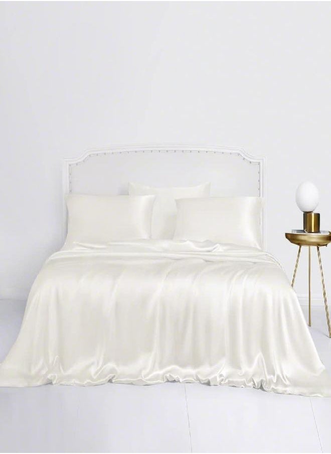 Linenwalas Bamboo Duvet Cover Sham Set with Zipper Closure & Corner Ties 98 x 120 Inches - Softest Bedding Natural, Organic & Cooling Christmas Bedding (Oversized King, White)