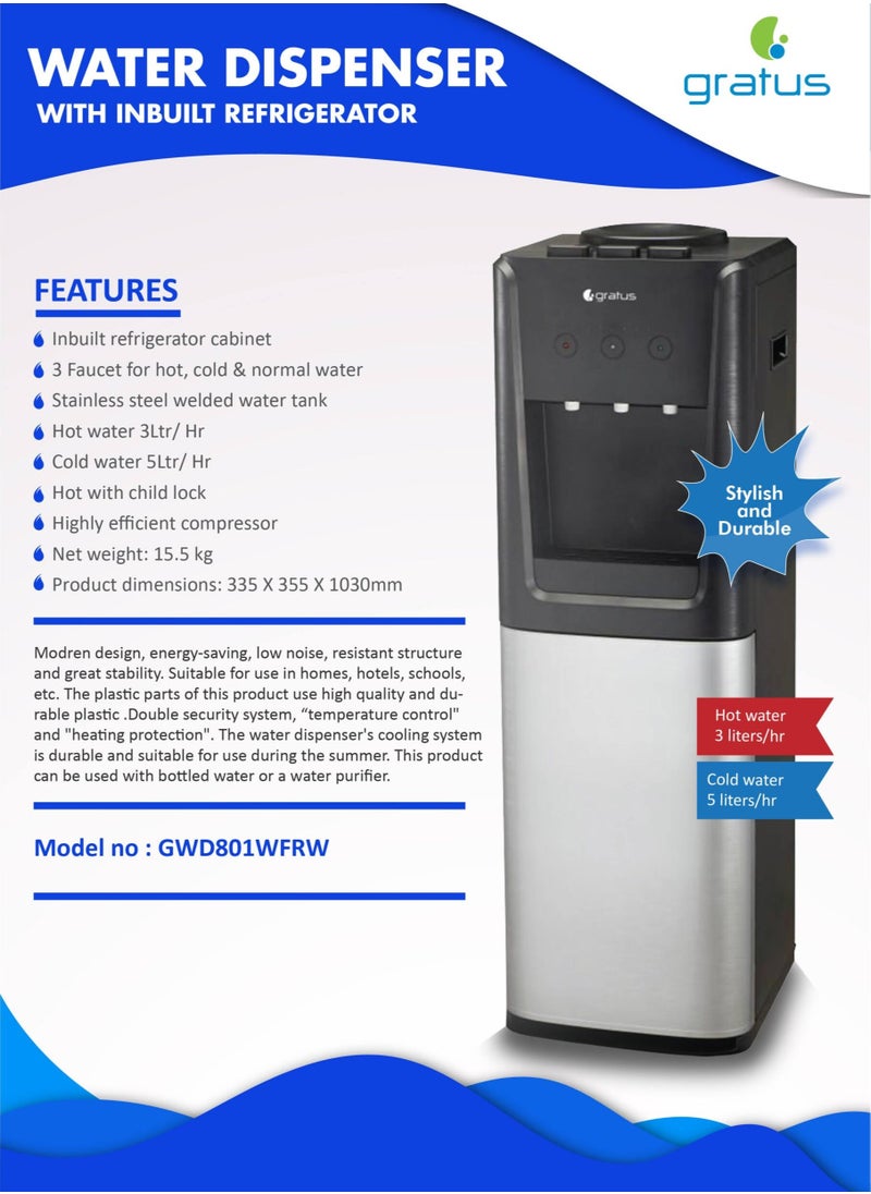 Gratus Hot & Cold 3 Tap Floor Standing