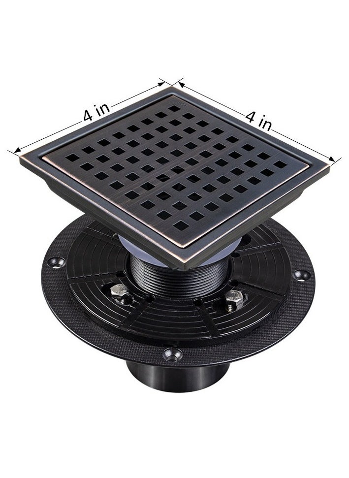 Stainless Steel Floor Drain Grid Invisible Flange Anti Odor 4/6 Inches