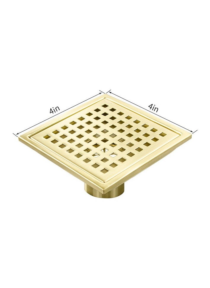 Stainless Steel Floor Drain Grid Invisible Flange Anti Odor 4/6 Inches