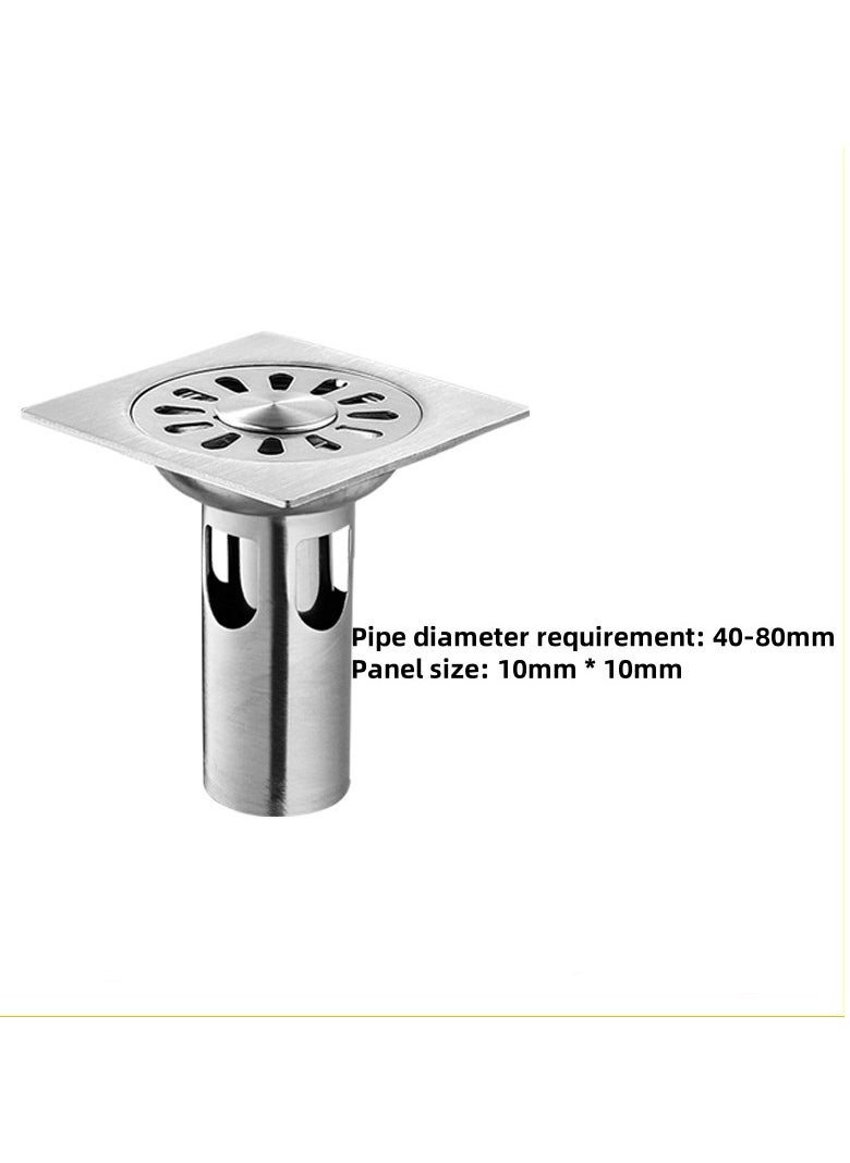 04 Stainless Steel Floor Drain 10cm Blocked