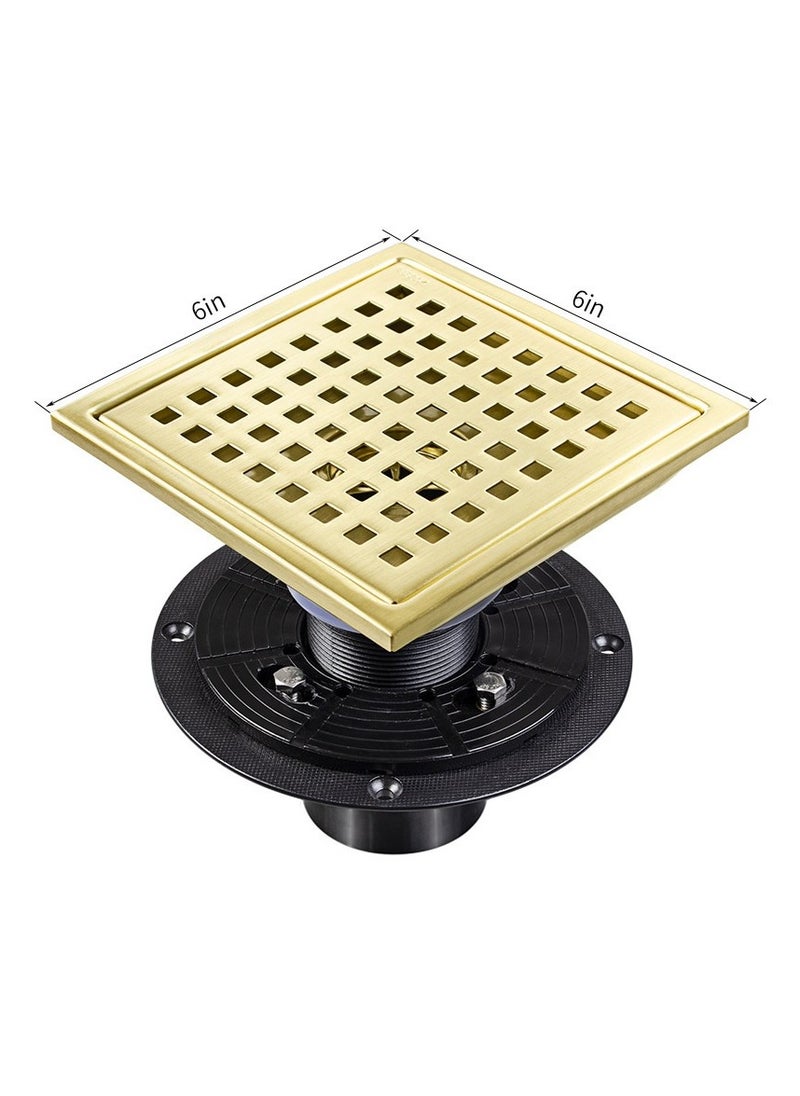 Stainless Steel Floor Drain Grid Invisible Flange Anti Odor 4/6 Inches