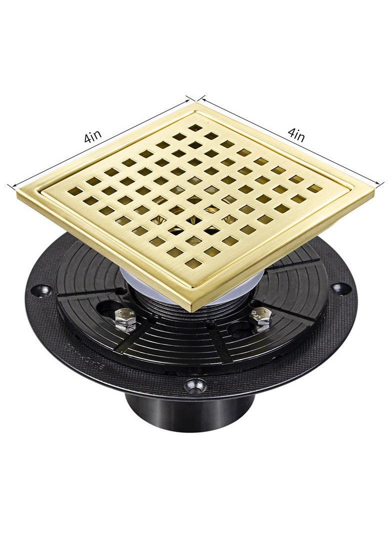 Stainless Steel Floor Drain Grid Invisible Flange Anti Odor 4/6 Inches