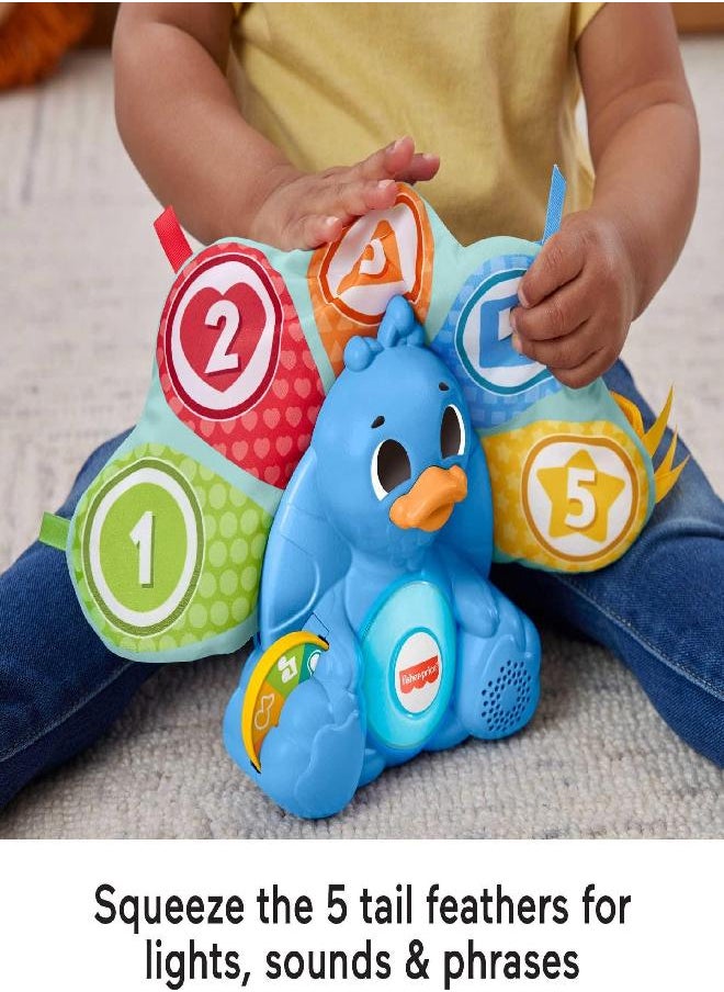 Fisher-Price Linkimals Learning Toy Counting & Colors Peacock with Interactive Lights & Music for Baby & Toddlers Ages 9+ Months