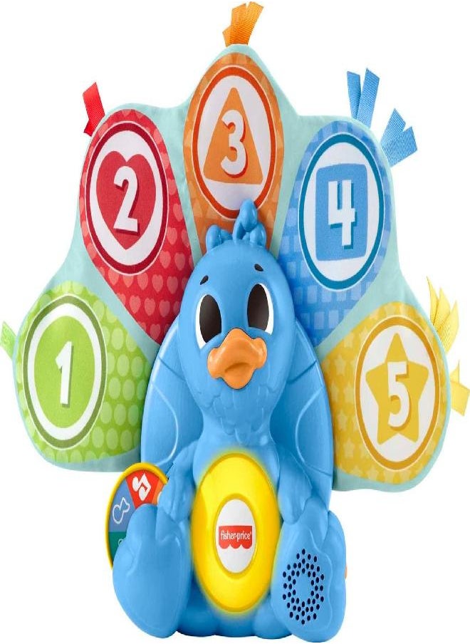 Fisher-Price Linkimals Learning Toy Counting & Colors Peacock with Interactive Lights & Music for Baby & Toddlers Ages 9+ Months