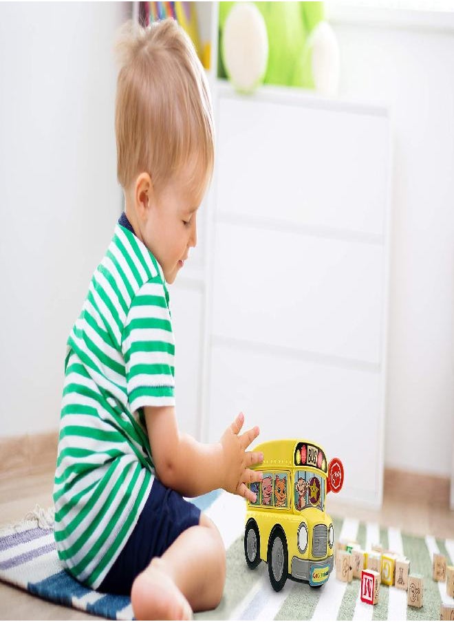 Cocomelon Musical Bus for Kids - Yellow School Bus with Built-in Cocomelon Songs and Sound Effects Fun Musical Cocomelon Toy for Cocomelon Merchandise Fans Bus Toy for Toddlers with Flashing Light