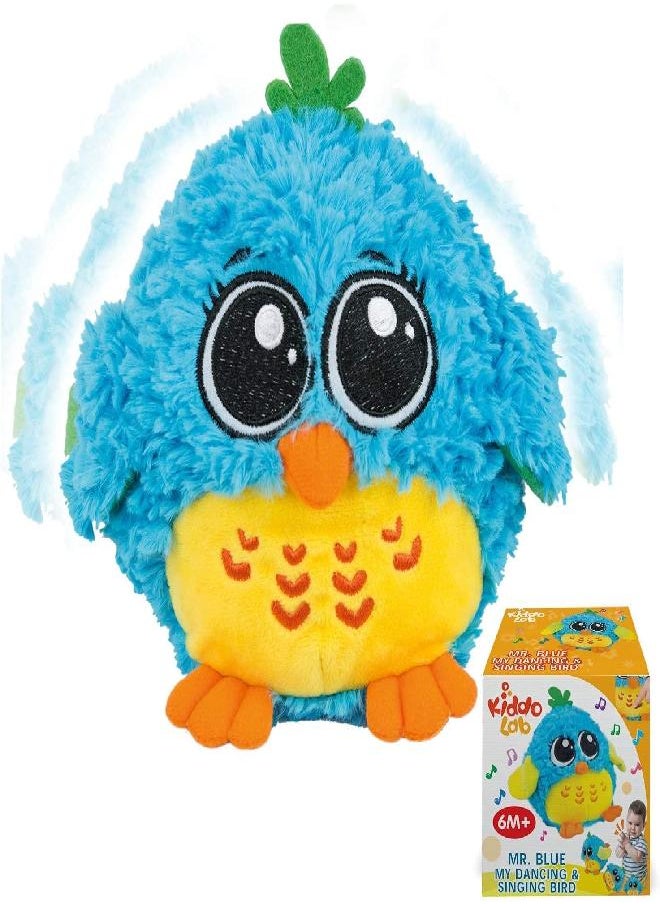 My Dancing and Singing Bird Mr. Blue - Musical Toys for Toddlers and Infants. Baby Singing Funny Owl Toy. Sound and Touch Activated Blue Bird Toy for Girls and Boys, Age 6 Months to 6 Years Old