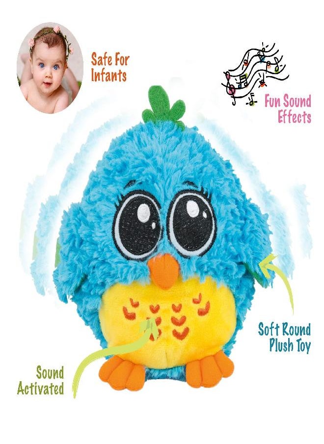 My Dancing and Singing Bird Mr. Blue - Musical Toys for Toddlers and Infants. Baby Singing Funny Owl Toy. Sound and Touch Activated Blue Bird Toy for Girls and Boys, Age 6 Months to 6 Years Old