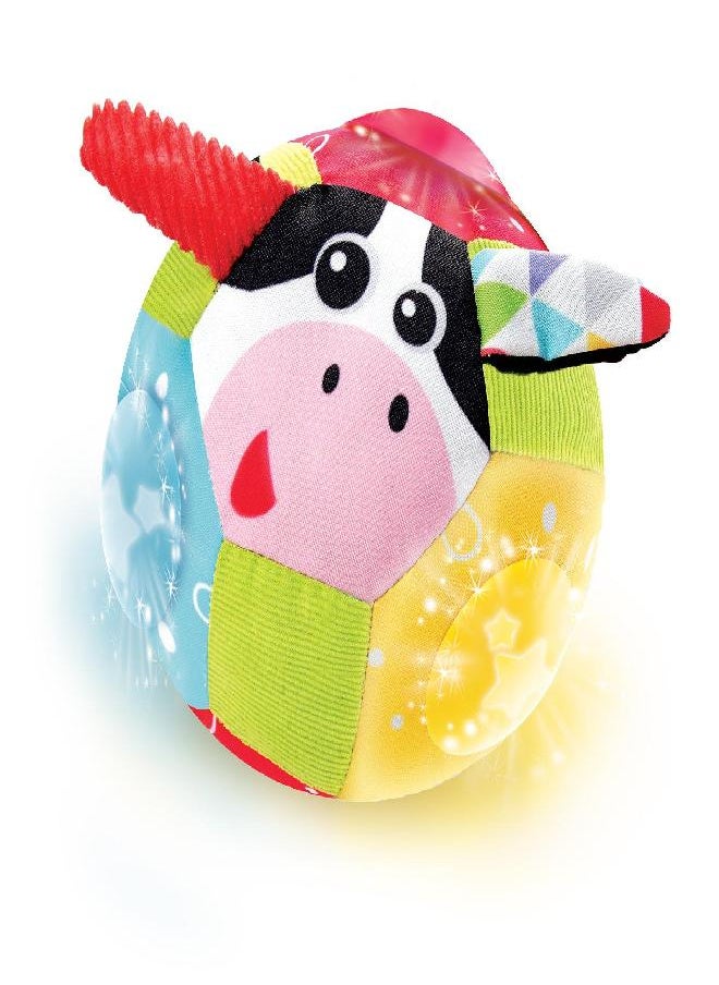 Yookidoo Baby Lights N' Music Friends Ball A Soft Newborn Musical Ball Toy with Flashing Stars and Three Friendly Farm Animals. Ideal for Floor Play, Stroller Or Crib.