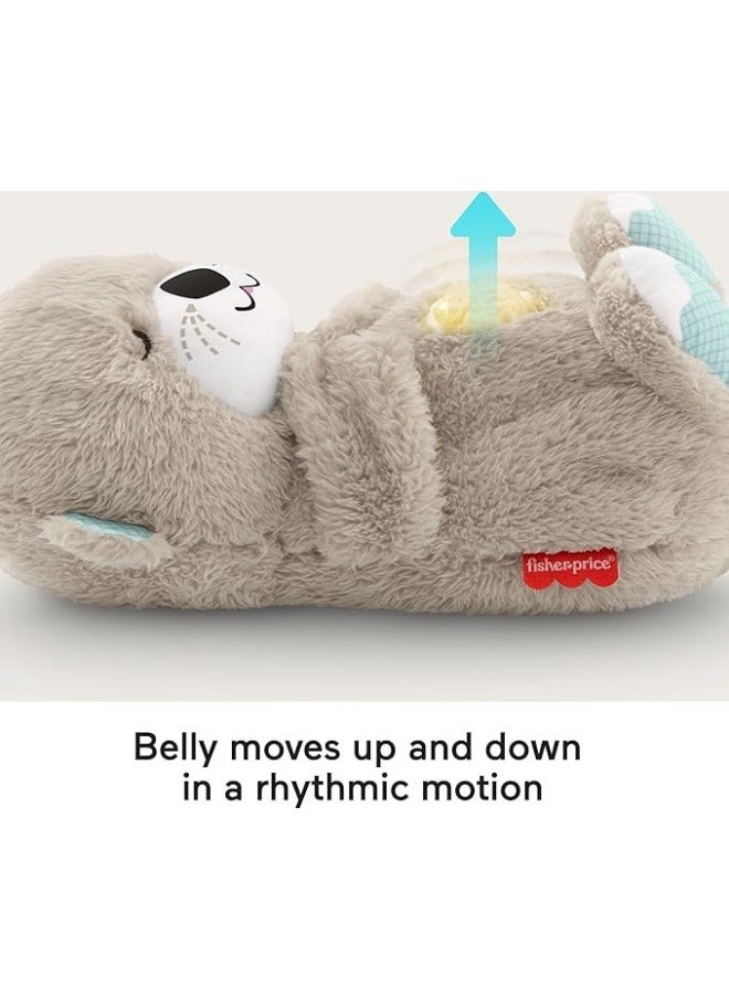 Baby Toy Soothe 'n Snuggle Otter Portable Plush Sound Machine with Music Lights & Breathing Motion for Newborns 0+ Months