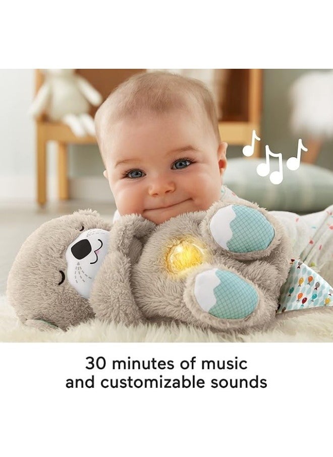 Baby Toy Soothe 'n Snuggle Otter Portable Plush Sound Machine with Music Lights & Breathing Motion for Newborns 0+ Months