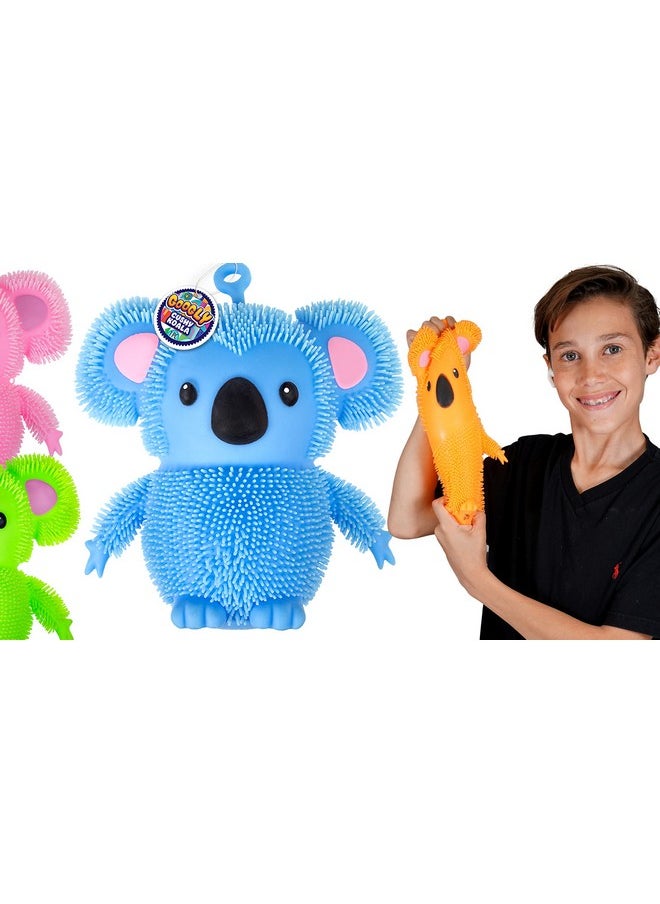 Koala Bear Pets Stretchy Squishy Fidget Toy (1 Koala Assorted) Stress Relief Bedtime Buddies, With Hair Tentacles Like Noodles. Party Favor For Kids & Adults 6710-1S