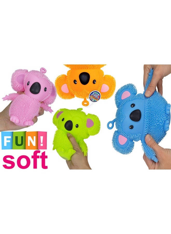 Koala Bear Pets Stretchy Squishy Fidget Toy (1 Koala Assorted) Stress Relief Bedtime Buddies, With Hair Tentacles Like Noodles. Party Favor For Kids & Adults 6710-1S