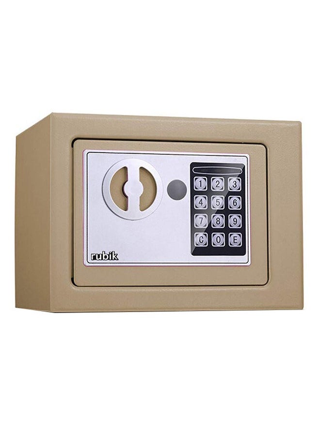 Mini Electronic Digital Security Safe Box With Keypad Lock Beige 23x17x17cm