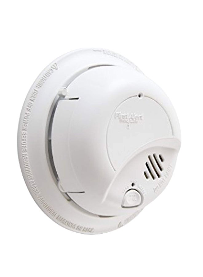 Hand Wired Smoke Detector Alarm White 5.6x5.6x2.2inch