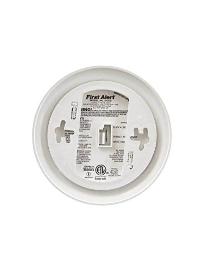 Hand Wired Smoke Detector Alarm White 5.6x5.6x2.2inch