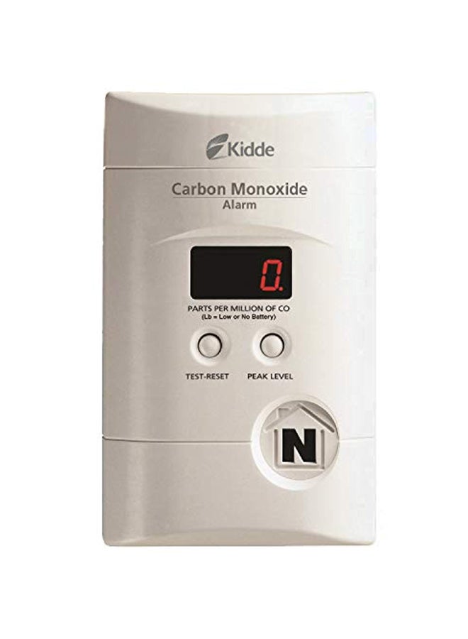 Carbon Monoxide Alarm Detector With Digital Display White 6.1x3.8x1.8inch