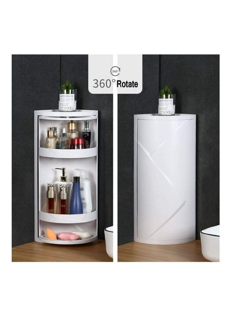 360 Degree Bathroom Swivel Corner Shelf