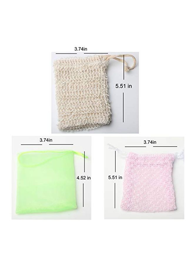 6-Piece Mesh Soap Holder Pouch Set Multicolour