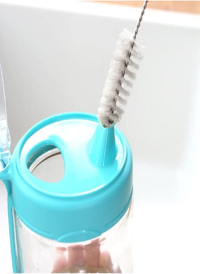 16 Pack Drinking Straw Cleaner Brushes, 8 Inch Extra Long Straw Cleaning Bottle Brush Stainless Steel Reusable Nylon Tube Pipe Brush Tool Set, 8 Sizes, White & Black