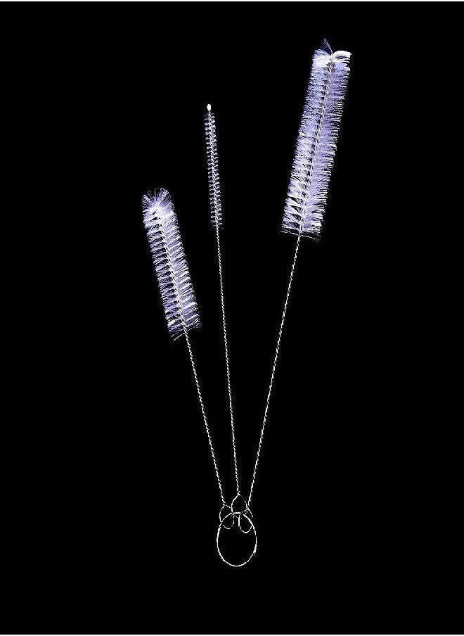 DECORA Drinking Straws Cleaning Brushes Nylon Pipe Cleaner Brush Kits for Multiple Size Straws Pack of 3
