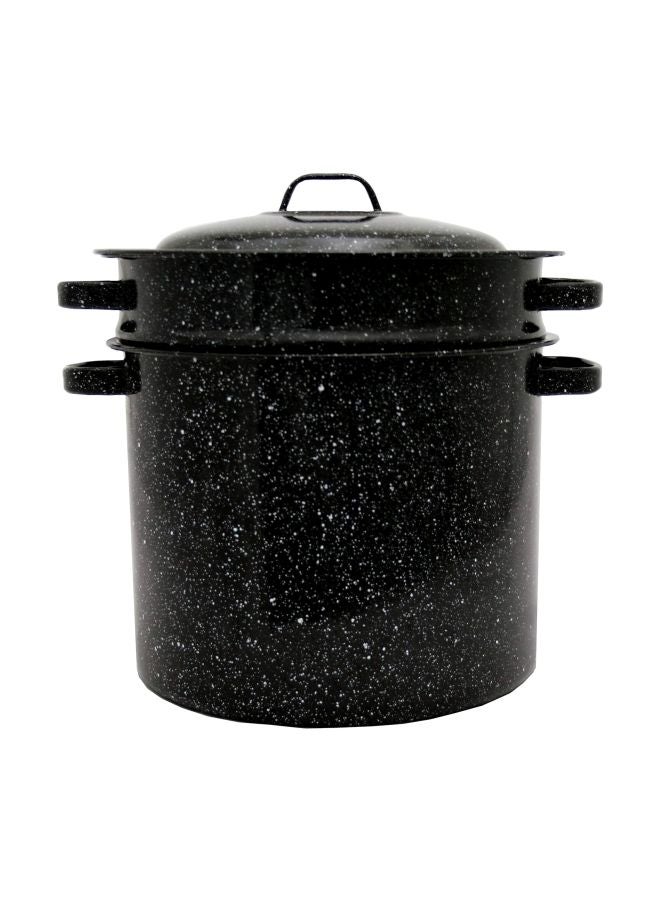 Carbon Steel Pasta Pot Black 10.9x9.6x9.2inch