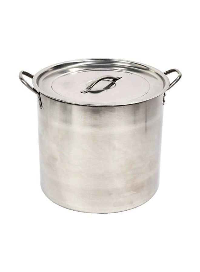 Stainless Steel Pot With Lid Silver