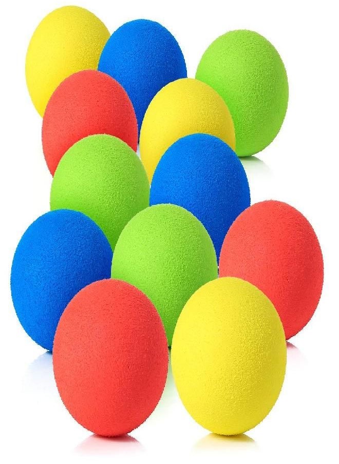 Pllieay 12 Pieces 2.4 Inch Soft Foam Balls Lightweight Mini Indoor Toys Play Balls for Safe Fun, Bright Colors, Birthday for Boys and Girls