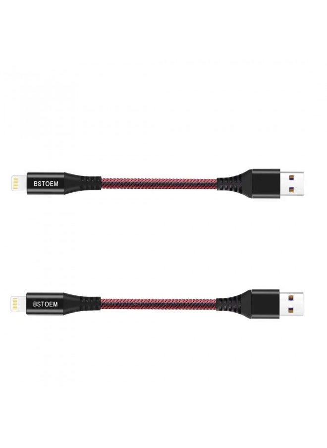 Short Lightning Cable 2Pack 7Inch USB Charging Cord for Apple iPhone Charger 14/13/12 Pro/11/Xs Max/Xr/X/8/7/6/6s Plus/SE/5c/5s/5 iPad Air/Mini