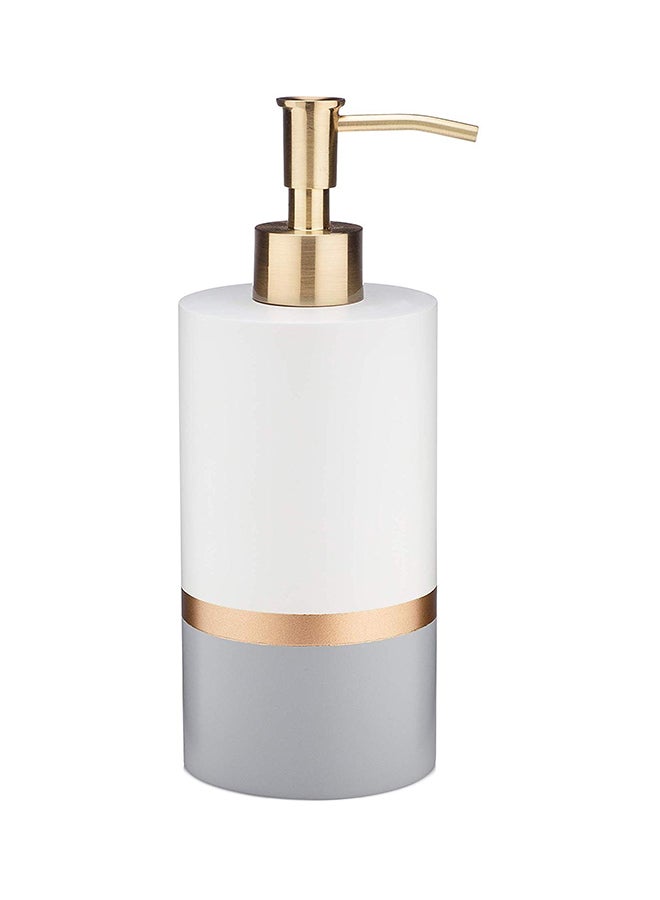 Gold Stripe Liquid Soap Dispenser White/Gold