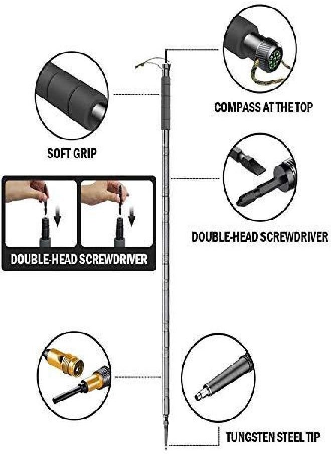 Hiking Pole Detachable Lightweight for Hiking Stick Walking Pole for Man Women