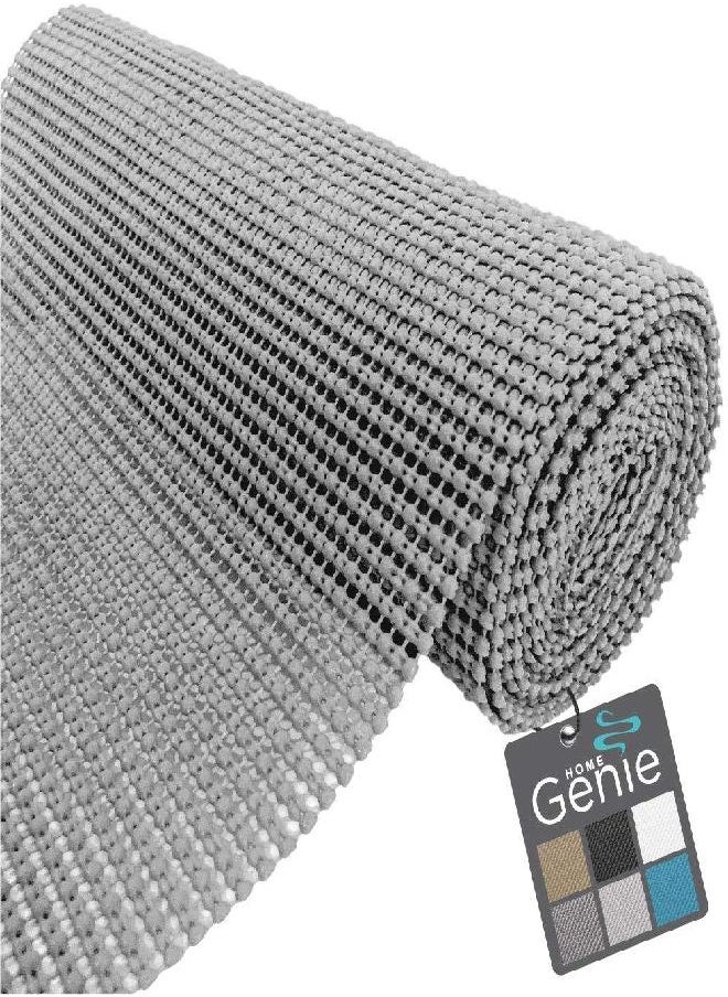 HOME GENIE Slip Resistant Drawer and Shelf Liner, Non Adhesive Roll, 20 Inch x 20 FT, Durable and Strong, Grip Liners for Drawers, Shelves, Cabinets, Pantry, Storage, Kitchen and Desks, Soft Gray