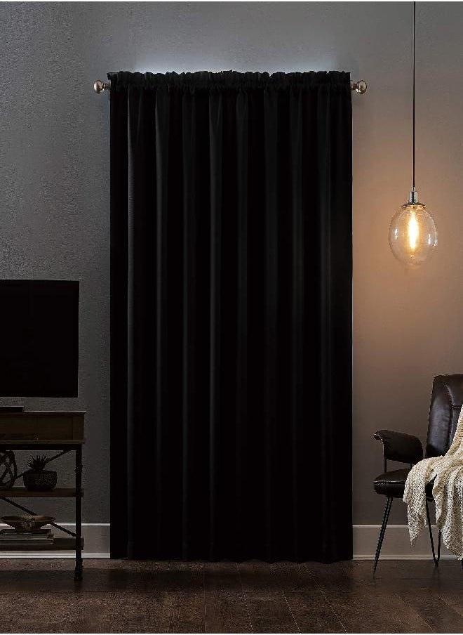 Sun Zero Oslo Theater Grade Extreme Total Blackout Rod Pocket Curtain Panel, 52