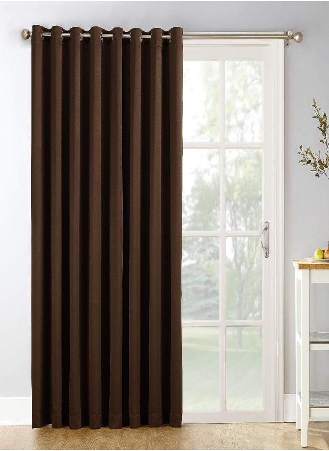 Sun Zero Easton Extra-Wide Blackout Grommet Sliding Patio Door Curtain Panel