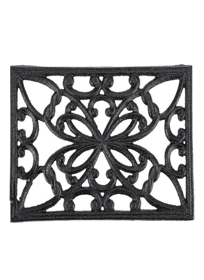 Sumnacon Rectangle 10 x 6.1 Inch Cast Iron Trivet - Rustic Heat Resistant Metal Trivet for Hot Dish Pot Pan Teapot, Vintage Sturdy Hot Plate Pad for Kitchen Dining Countertop Table