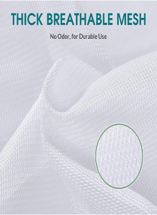 OTraki Mesh Laundry Bags 2 Pack 20 x 24 inch Drawstring Laundry Bags Mesh Wash Bags for Delicates Heavy Duty Dirty Clothes Washing Net Bag for Travel Dorm College Apartment Cloths Toys Storage White