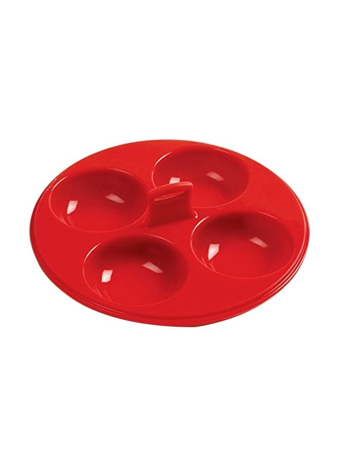 Silicone Egg Poacher Red 11x2x0.75inch