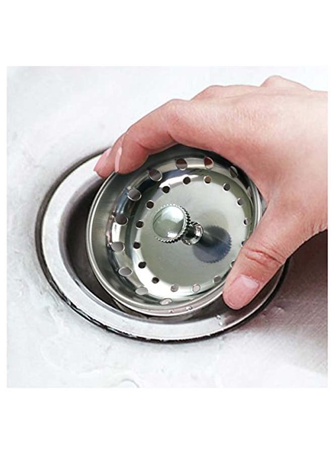 Kitchen Sink Basket Strainer Replacement Silver 6 x 5 x 6inch