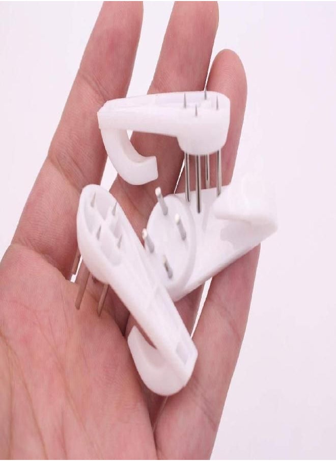 20PCS White Non-Trace Wall Picture Hook Concrete Hard Wall Drywall Picture Hanging Hook Seamless Nail Plastic Fasteners Multi-Purpose Wall Mount Non-Mark Hooks for Photo Album Frame Clock Hanging