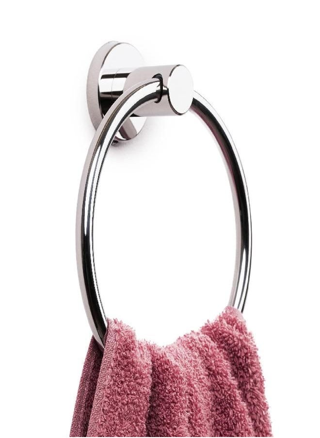 Marmolux Acc - Chrome Towel Ring Towel Ring - Hand Towel Holder for Bathroom Wall - Simple Round Towel Hanger for Bathroom -Heavy Duty SUS 304 Stainless Steel Bathroom Towel Rack - Polished Chrome